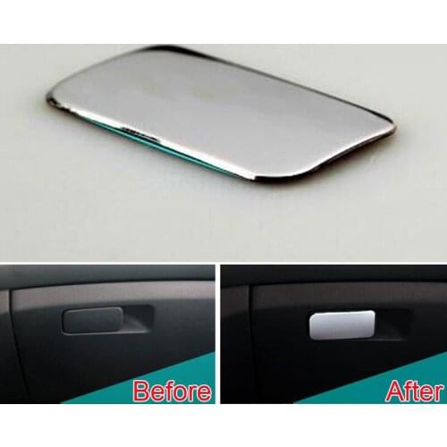 Rustproof Interior Glove Box Door Handle Cover Overlay Trim Lid Panel Decoration Fits For Hyundai LHD ix25 2015 Car Styling