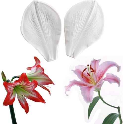 Amaryllis lily Petals Silicone Mold Fondant Mould Cake Decorating Tool Chocolate Gumpaste Mold, Sugarcraft, Kitchen Accessories