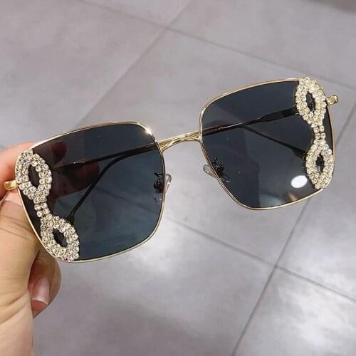 Luxury Crystal Square Small Steam Punk Sunglasses Women Diamond Sun Glasses Men Mirror Lens Brand Unisex Eyeglasses Oculos Gafas
