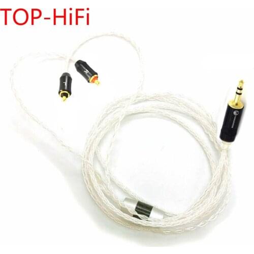 TOP-HiFi Free shipping 8 Cores 7N OCC Silver Plated Headphone Upgrade Cable For UE Live UE6 Pro Headphones