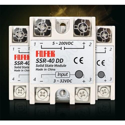 Solid state relay SSR-10DD SSR-25DD SSR-40DD SSR-60DD SSR-80DD SSR-100DD actually 3-32 DC TO 5-60 DC SSR relay solid state
