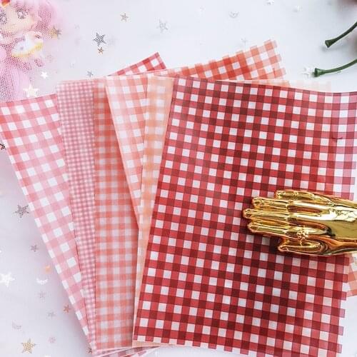 Vintage Colorful Basic Checkered Stripe Material Paper DIY Scrapbook Backing Collage Gift Packaging Decoration