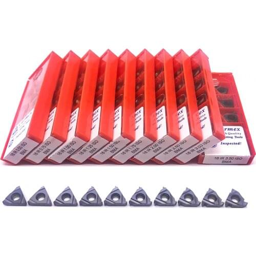 Insert 100% Original 16IR 1.0 ISO 1.5 ISO 2.0 ISO BMA Thread turning tool Tungsten Carbide Inserts Threading Lathe Cutter Tool