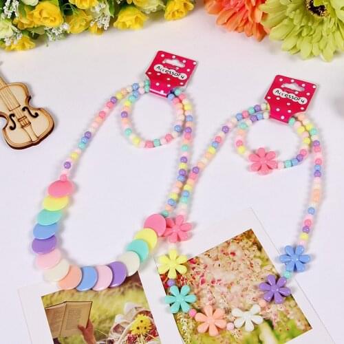 Jewelry Making Beads Toys For Children Necklace and Bracelet Set Handmade Princess Girl Gifts Classic Crafts Toy HandiCrafts
