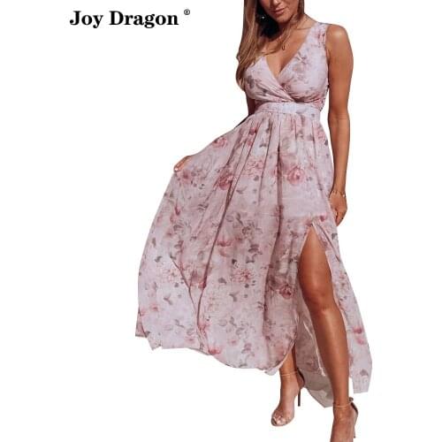 Robe De Plage Bohemian Summer Party Elegant Dress Blue Pink Beach Bayan Elbise Womens Dresses New Arrival 2020 Vestidos Largos