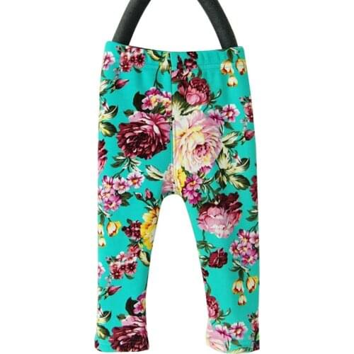 0-2 Years Winter Baby Girls Leggings Floral Print Casual Thick Pants for Kids clothing Cotton Warm Childrens Trousers
