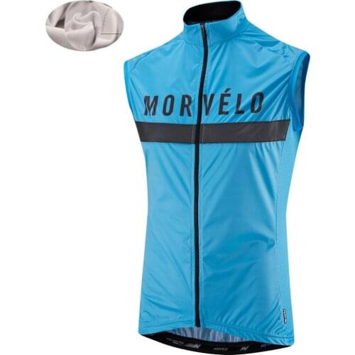 Winter thermal fleece Morvelo Bicycle Clothes Sleeveless vest Cycling Jersey Ropa Ciclismo mens Road Racing Bike Clothing