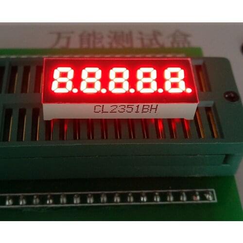 10pcs Common Cathode/Anode 0.23 inch digital tube 5 bits digital tube led display Red/Yellow green digital tube 13P