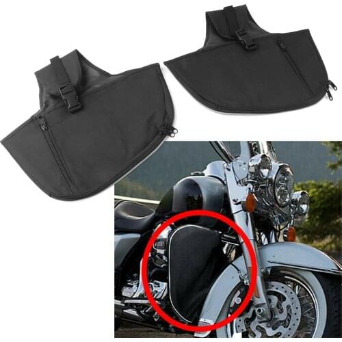 2PCS Soft Lowers Chaps Leg Warmer Cover Bag For Harley Touring Road King Engine Guard Waterproof Nylon