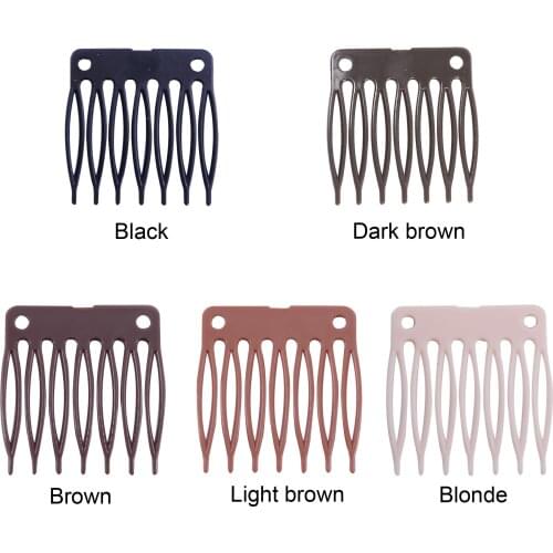 200 Pcs/Lot Plastic Wig Clips and Combs for Making Wigs Full Lace /Lace Front Black Brown Color Many in Stock Wholesale