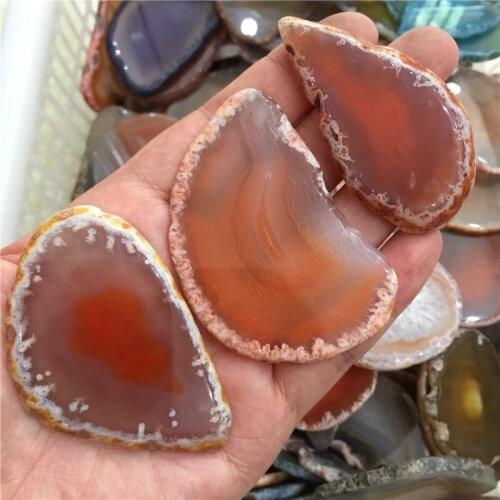 3PCS Natural Agate Geode Slice Agate Polished Crystal Brazil Healing Reiki Stone Quartz Mineral Coaster As Gift