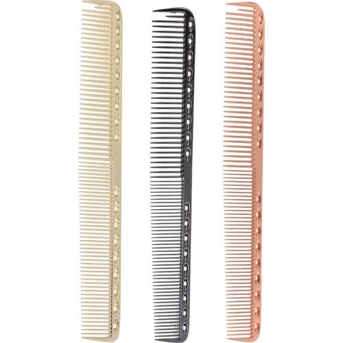 3pcs Professional Aluminum Hairdressing Hair Styling Cutting Combs Brushes for Hair Salon Barber Shop, Durable Heat-resistant