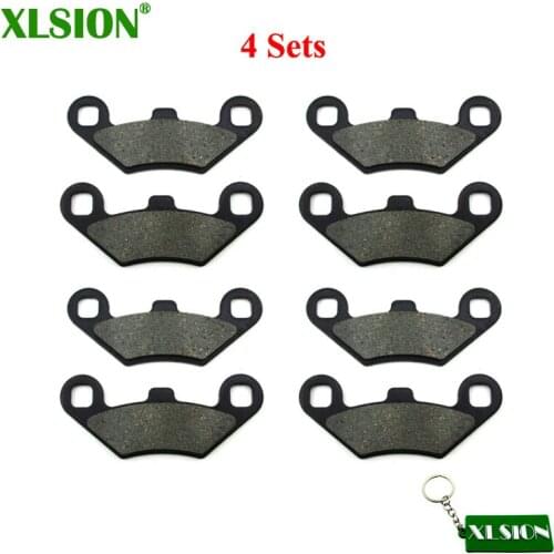 XLSION 4 Sets Brake Pads For Polaris ATV 250 330 Trail Blazer 400 450 500 600 Sportsman