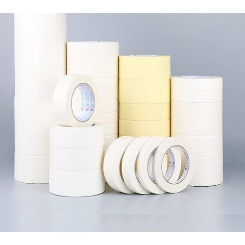 50M Writing Crepe Car Sticker Paper Masking Tape For Painting Decorative Adhesive Foil Sealing Tape Writable Color Separation