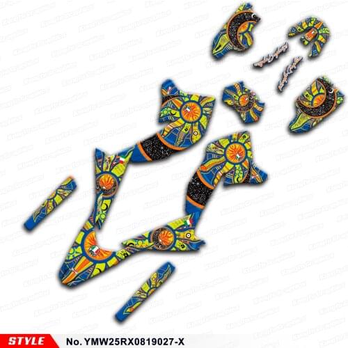 Aftermarket Motorcycle Decal Stickers for WR250X WR250R 2008 2009 2010 2011 2012 2013 2014 to 2020, Style No. YMW25RX0819027-X