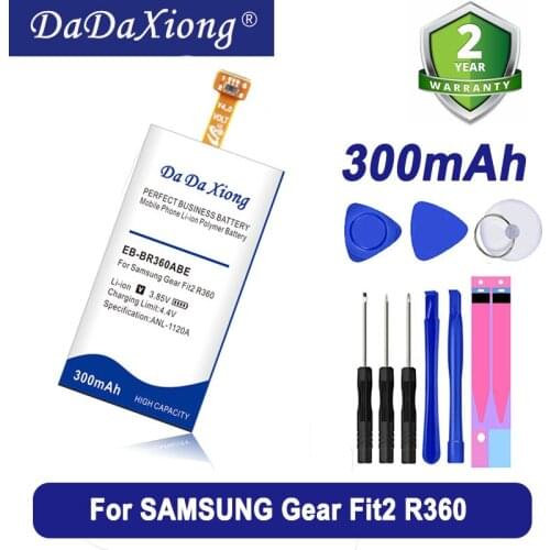 300mAh EB-BR360ABE Battery For Samsung Gear Fit2 Fit 2 R360 SM-R360 Smart Watch Battery