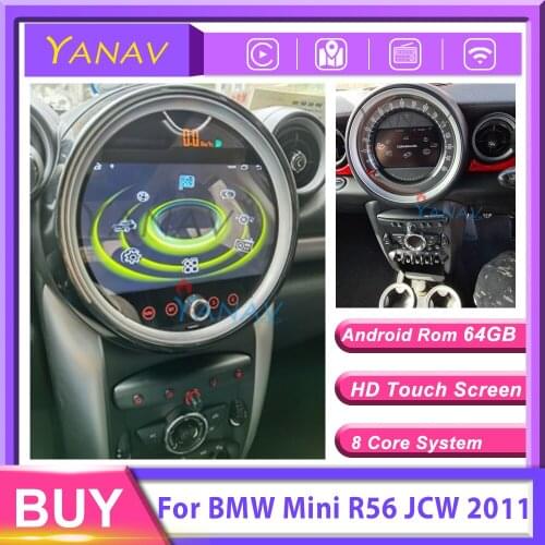 2 Din Android Car Radio Auto Stereo Receiver For BMW Mini R56 JCW 2011 Touch Screen GPS Navigation Head Unit Multimedia Player