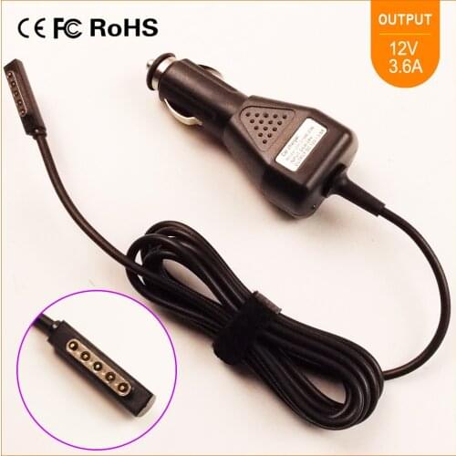12V 3.6A Laptop Car DC Adapter Charger for Microsoft Surface 2 /Surface RT 10.6 /Surface PRO 128GB 64GB Tablet