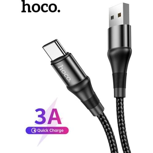 Hoco USB Type C Cable For Huawei Mate 40 P30 P20 Pro Lite Xiaomi Fast Charging Wire Cord USB-C Charger Mobile Phone USBC Type-C