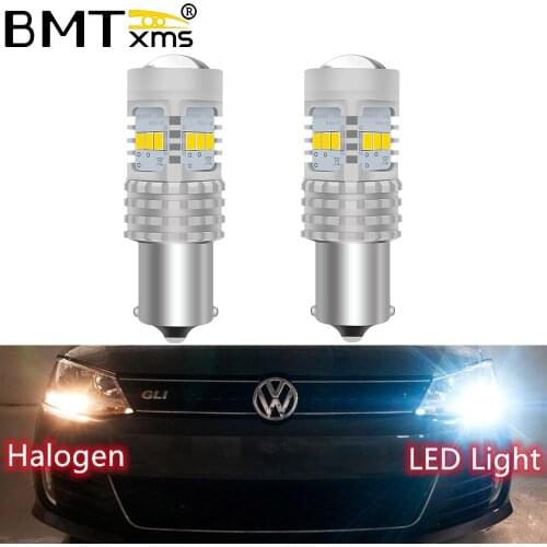 BMTxms Canbus No Error P21W LED DRL Backup Reverse Light Lamp For VW Volkswagen T4 T5 T5.1 T6 Transporter Xenon White 1500LM