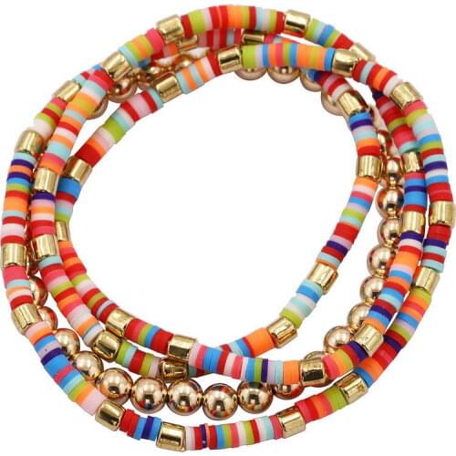 BOHO Multicolor Beads Chain Bracelets for Women Beach Jewelry for Women