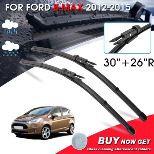 BROSHOO Car Fornt Window Windshield Wipers Blade For Ford B-MAX 30"+26"R LHD&RHD Car Model Year 2012-2015 Auto Accessories