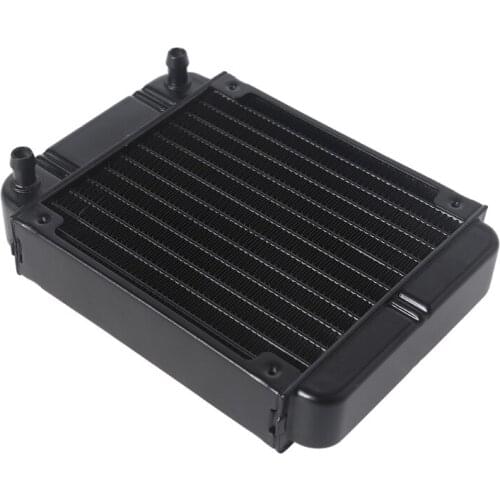 C1FB 12 Pipe Aluminum Heat Exchanger Radiator for PC CPU CO2 Water Cool System Computer G1/4" Aluminum Radiator with Tube