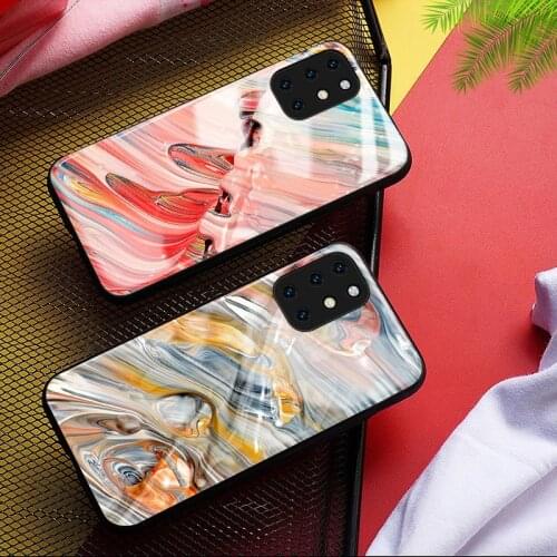Case for Oneplus 7 pro tempered glass protective marble phone cover for one plus 1+ 8T 5 6 6t oneplus 7 7T 8 8t pro
