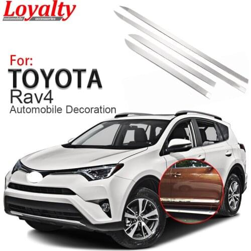 Loyalty for Toyota RAV4 2016 2017 Stainless Steel Door Body Side Trim Cover Car Accessories