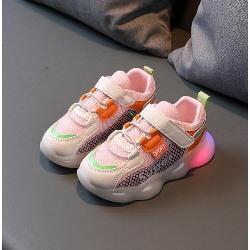 Size 21-30 Baby Luminous Sneakers Children Glowing Shoes For Children Boys Girls Sneakers With Light Anti-slippery Toddler Shoes