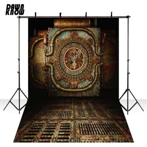 DAWNKNOW Retro Clock Door Photography Background Vintage Backdrops For Wedding Children Photo Studio Photocall GY217