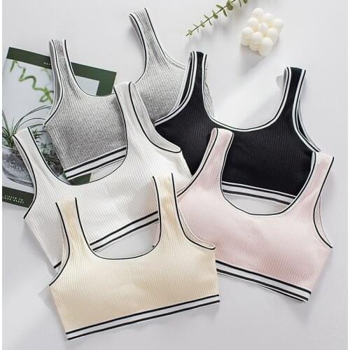 Cotton Kids Sports Bra Summer Girl Training Bra Breathable Teenage Vest Thin Yoga Running Soft Bralette for 12 To 16 Years