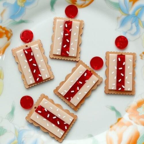 Korean earrings fun cookie styling combination diy hand accessories jewelry hand-made earrings earring jewelry material