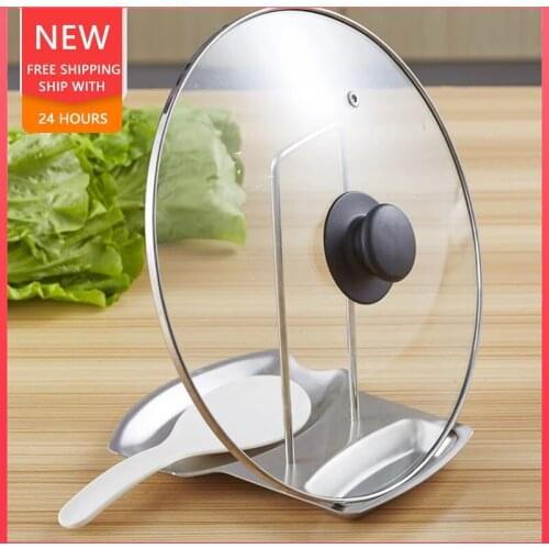 StainlessSteel Organizer Pot Lid Rack Spoon Racks For Household Cooking Utensils To Store And Kitchen Organize Accessories Tool