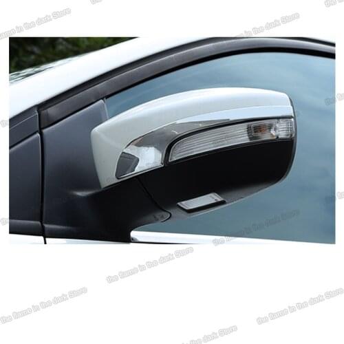 Lsrtw2017 Abs Car Rearview Cover Protective Cover for Ford Kuga Escape 2017 2018 2019 Carbon Fiber Accessories Auto