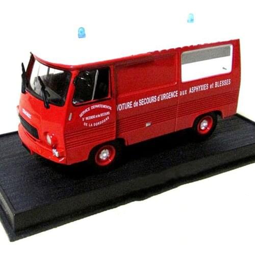 Diecast 1:43 ScaleFrance 1980 J7 VSAB Fire Truck Simulation Alloy Car Model Adult CollectionDecoration Gift Toys for Boy