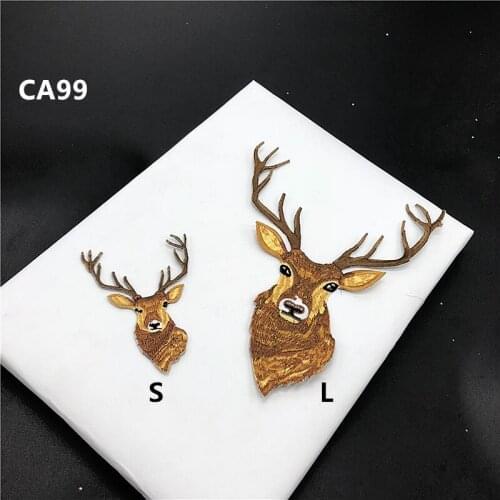 Fashion animal Embroidered Elk patches for iron on shirt T-shirt clothing Hats Accessories CA99