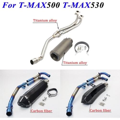 Motorcycle Exhaust Muffler For Yamaha T-MAX500 T-MAX530 TMAX 500 TMAX 530 2008 - 2016 System modified Escape Connector Link Pipe
