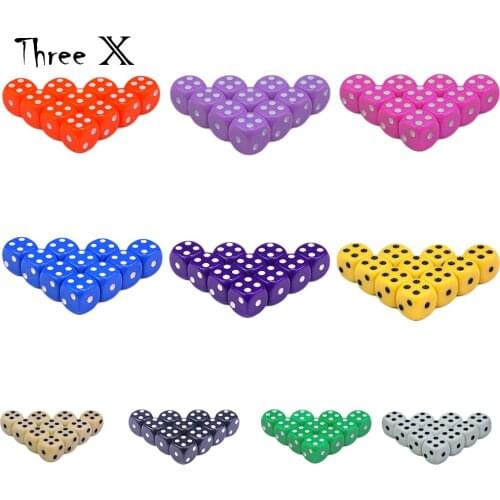 Dice Set 6 Sided dice Game 16mm 10 PCS D6 for Board Games & Teaching Math Classroom Accessories RPG