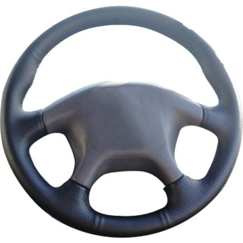 Car Steering Wheel Cover For Mitsubishi Pajero Old Mitsubishi Pajero Sport Customize DIY Steering Wrap Microfiber Leather