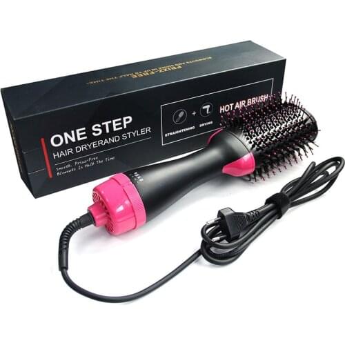 One-Step Hair Dryer And Volumizer Hot Air Brush Heated Brushes Hair Straightener Hot Comb Hair Styler Blower Dryer And Styler