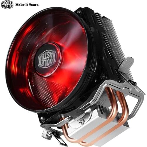 Cooler Master RR-T2V1-20FK 2 Heat pipe CPU Cooler For Intel 775 115X 2011 AMD AM4 T20 CPU Radiator 95.5mm Quiet Cooling LED Fan