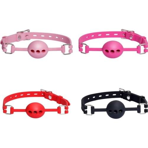 Couple Silicone Open Mouth Gag Ball Bondage Restraints Breathable Sex Ball Harness Strap Gag Sex Toy for Women Accessories BDSM