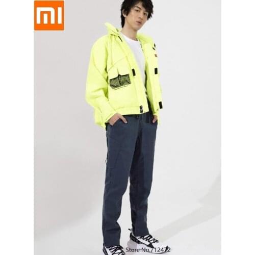 Youpin male Fashion waterproof Functional knit soft shell pants Windproof and warm men Leisure comfort Sports Sweatpants