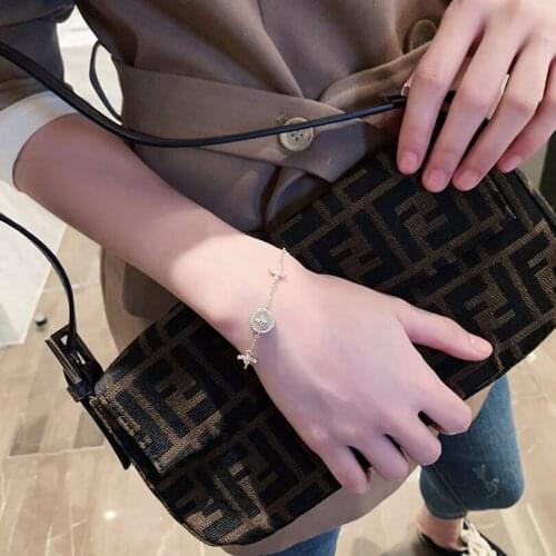 Rhinestone alloy Bracelets On Hand Women Chain Bangles Jewelry Girls Korean Fashion Female Popular Now New 2021 Vintage