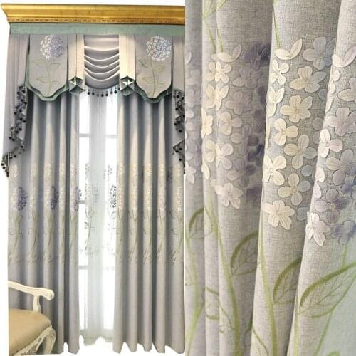 Window Tulle Embroidery Window Tulle for Living Room and For Bedroom Study Curtain Shading Window Screen Fabric Manufacturer
