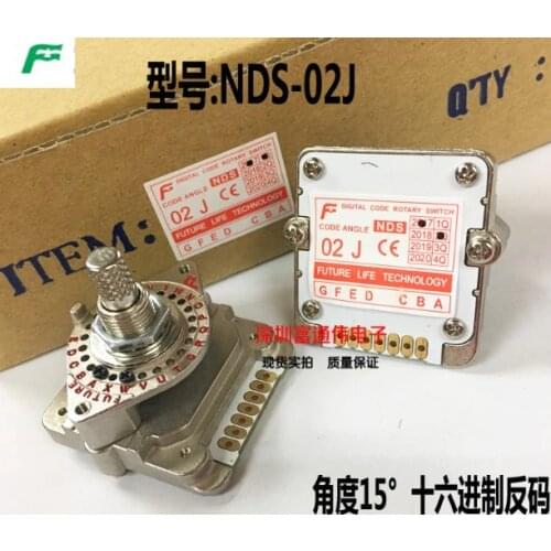 [VK] Taiwan NDS NDS-02J mode band switch 02J digital code rotary switch adjustable hexadecimal complement Angle is 15