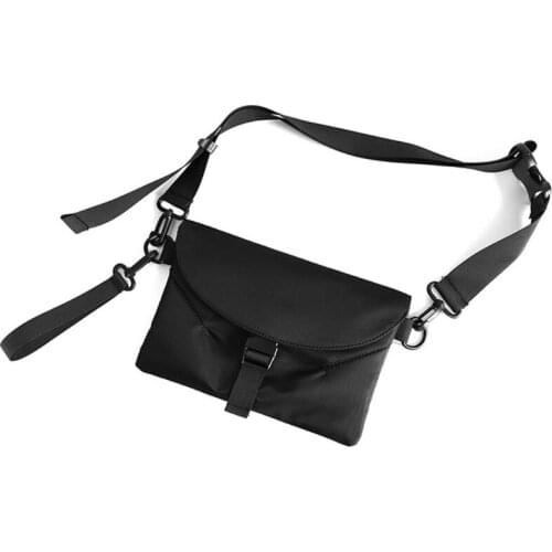 High Quality Outdoor Athletic Chest Bag Traveling Security Organizer Bag Waterproof Nylon Fabric Black Crossbody Bags