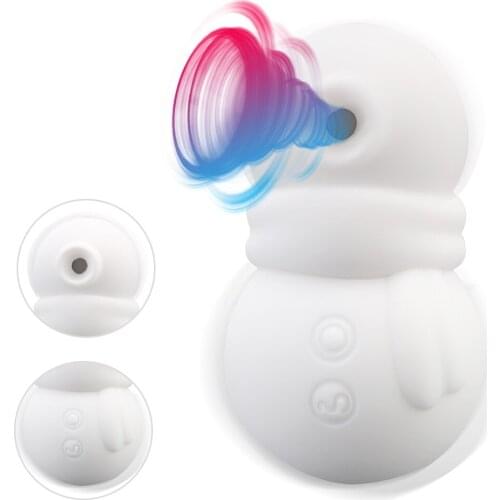 Female Masturbation G-spot Stimulation Snowman Clit Sucker Vibrator 10 Modes Tongue Vibrating Clitoris Nipple Sucking