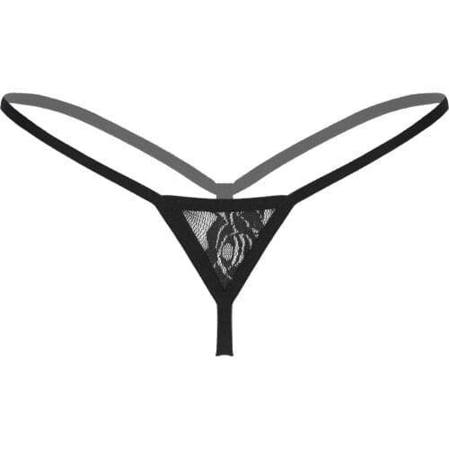 Woman Crotchless Panties Lace Transparent Panties Erotic Low Rise Thongs Sexy T-back Underwear Mini G Strings Bikini Lingerie
